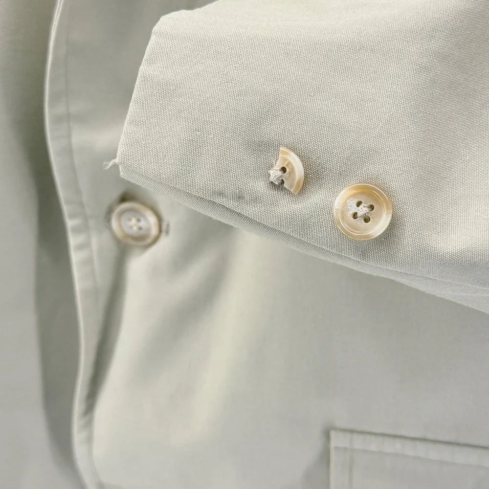 Brooks Brothers Vintage Mens 42L Tan Cotton 3-Button Blazer USA‎ Made washable